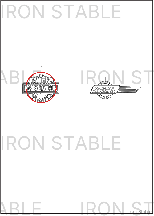 Harley-Davidson Medallion, Ftk, Rh