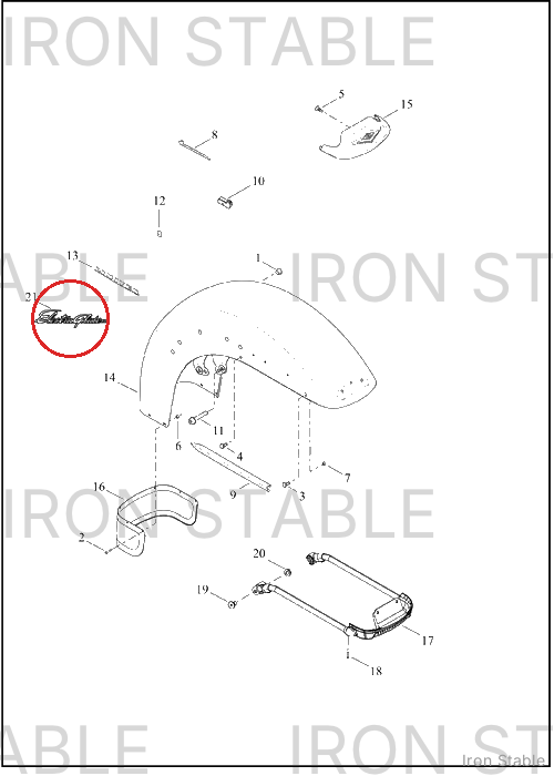 Harley-Davidson Medallion, Nameplate, Front Fnd
