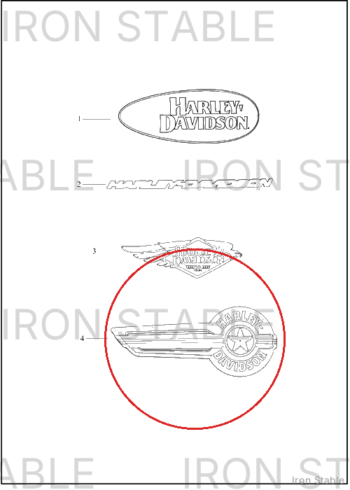 Harley-Davidson Medallion, Ftk, Rh