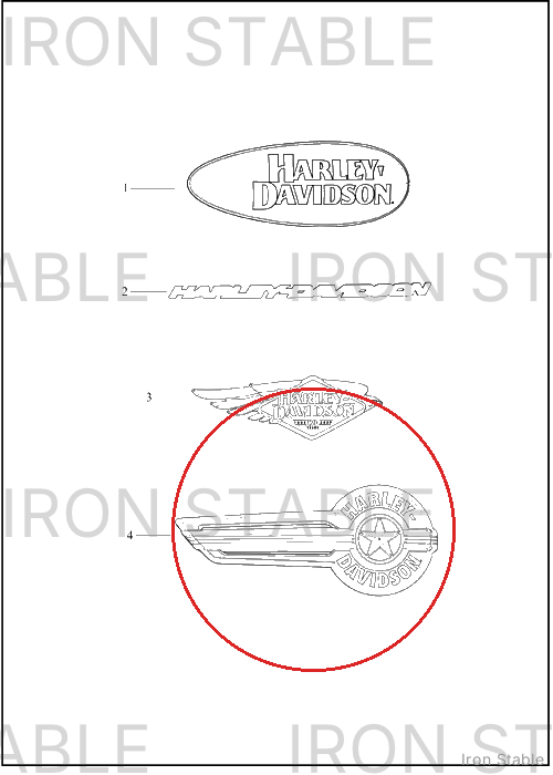 Harley-Davidson Medallion, Ftk, Lh