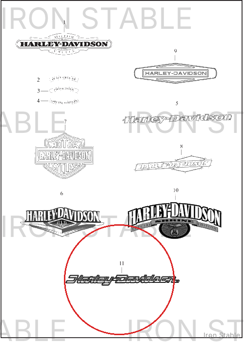 Harley-Davidson Medallion, Cust Color, Lh