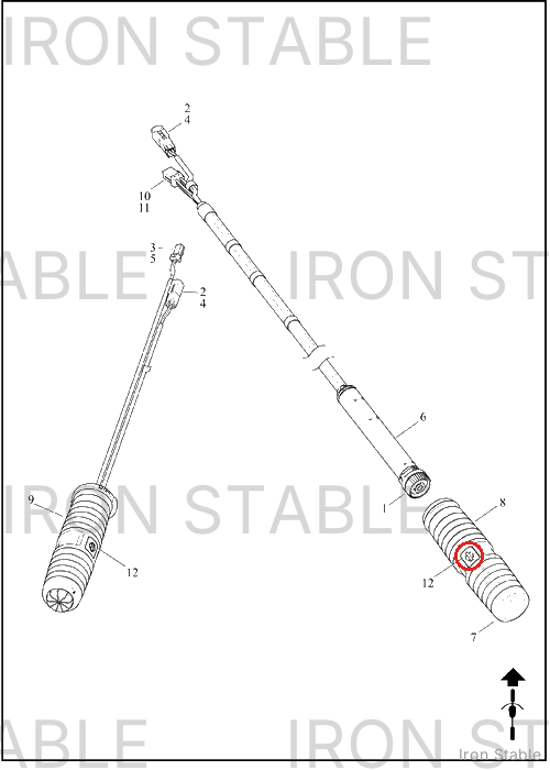 Harley-Davidson Medallion, Grip, Chrome W/Blk Bar