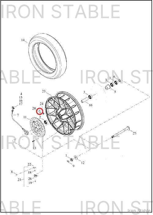 Harley-Davidson Medallion, Wheel, Rr, Brt Al