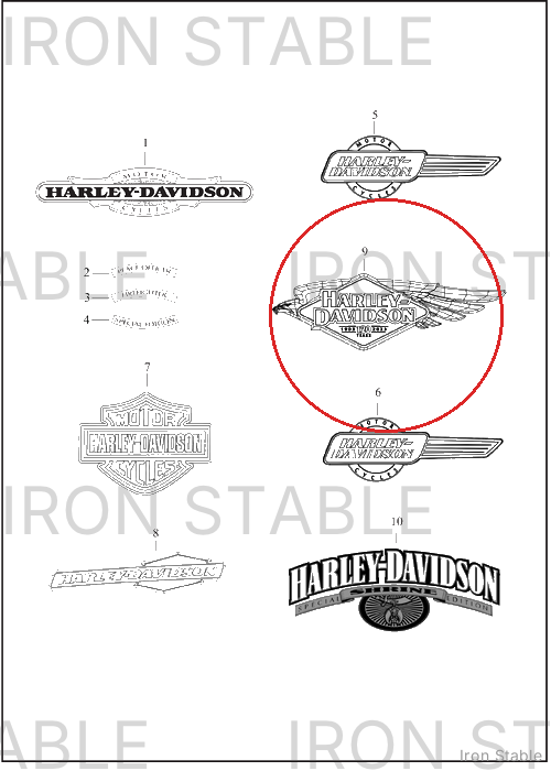 Harley-Davidson Medallion, Ftk, Anv, Lh
