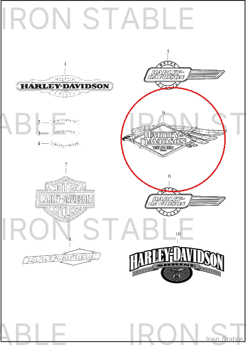Harley-Davidson Medallion, Ftk, Anv, Rh