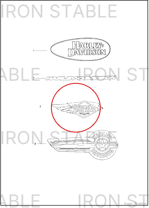 Harley-Davidson Medallion, Ftk, Anv, Lh