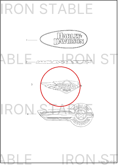 Harley-Davidson Medallion, Ftk, Anv, Rh