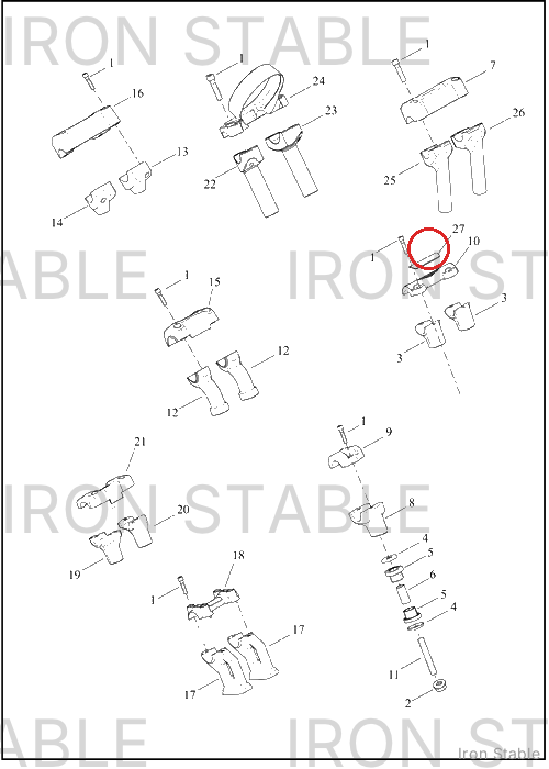 Harley-Davidson Medallion, Insert, H-Bar, Riser, A