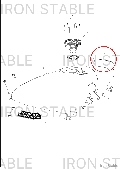 Harley-Davidson Medallion, Lh, F-Tank