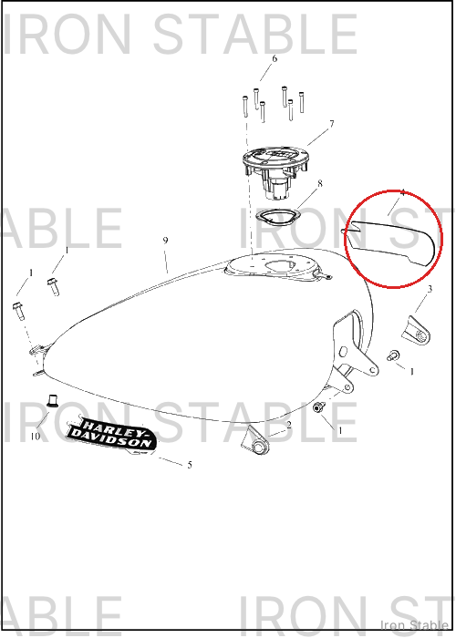 Harley-Davidson Medallion, Lh, F-Tank