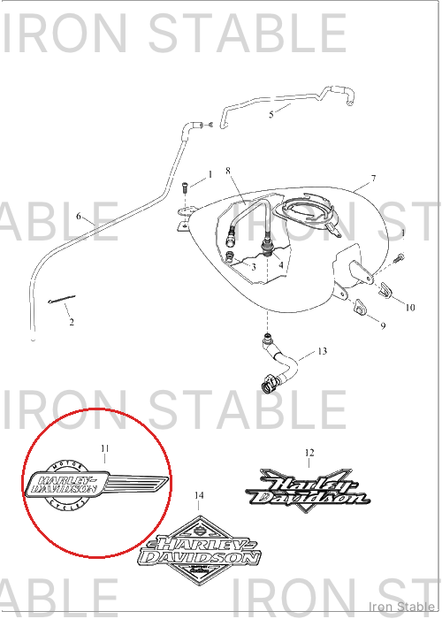 Harley-Davidson Medallion, Ftk, Rh