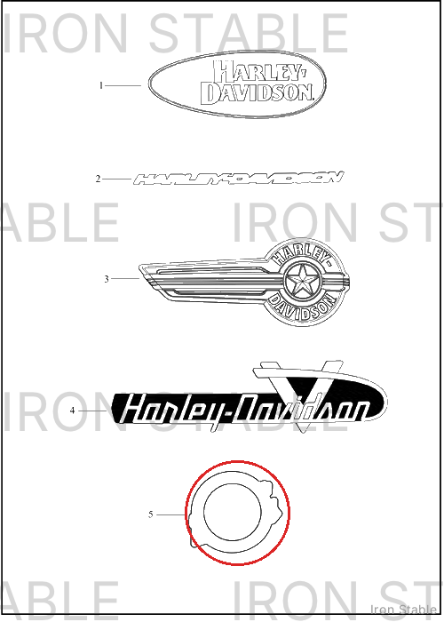 Harley-Davidson Medallion, Ftk, Lh