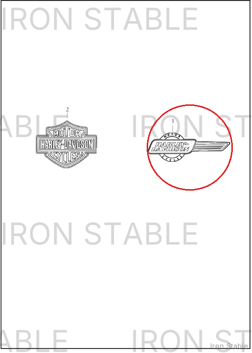 Harley-Davidson Medallion, Ftk, Rh