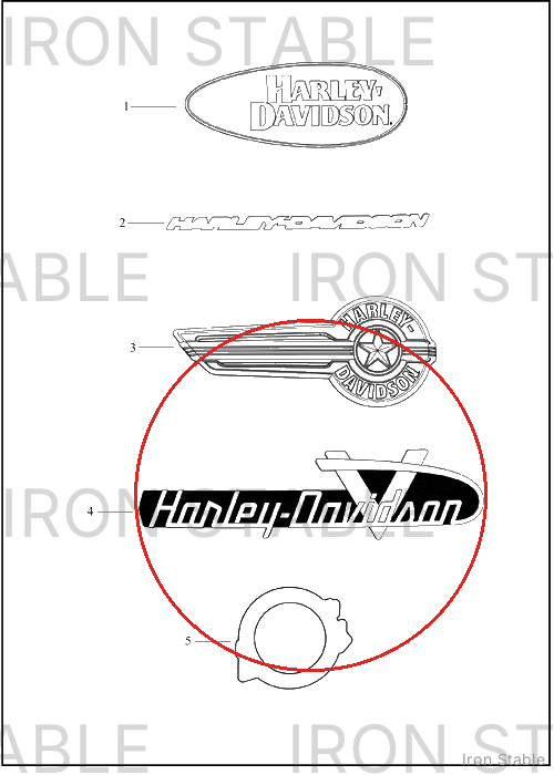 Harley-Davidson Medallion, Ftk, Lh