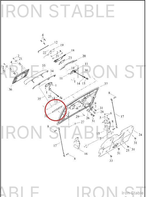 Harley-Davidson Medallion, Assembly, Rr Body, Scrch C