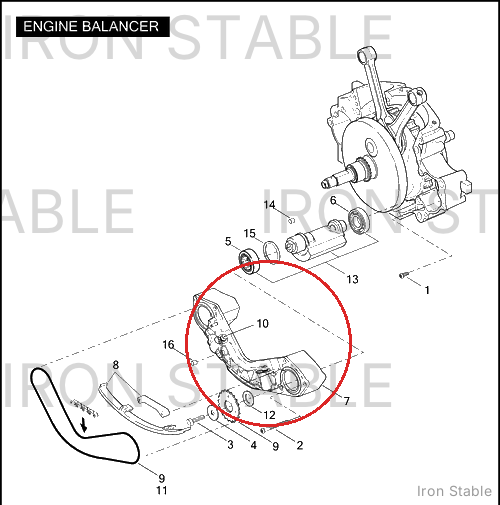 Harley-Davidson Bracket Assembly, Balancer