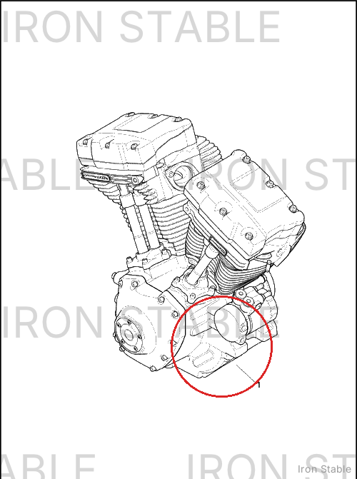 Harley-Davidson Engine Assembly, Black, 1800, Alpha
