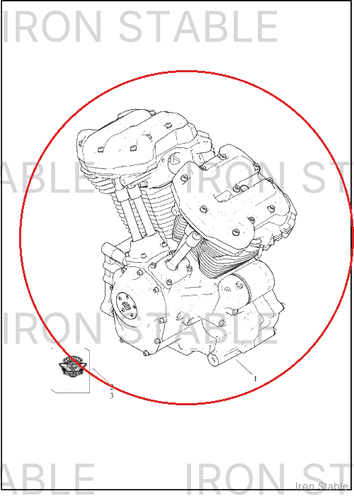 Harley-Davidson Engn Assembly, 114, B/W/W, Dsw, Nd