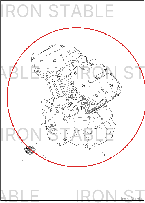 Harley-Davidson Engn Assembly, 114, B/W/W, Dsw, Nd