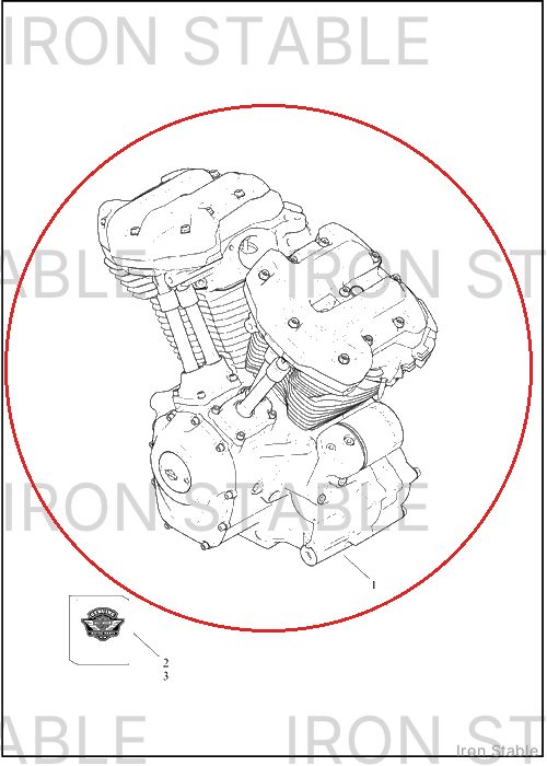 Harley-Davidson Engn Assembly, 117, Wtr, E/K/K-Ssc, Ds