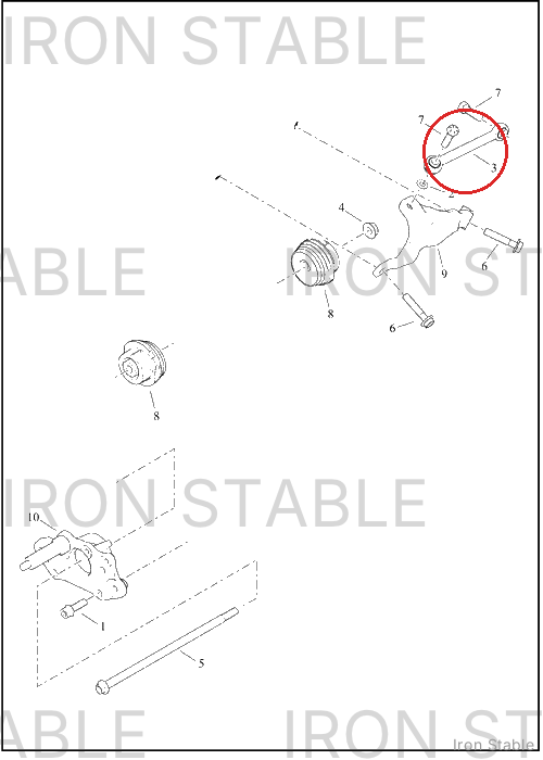 Harley-Davidson Engn Mt Bracket Sub-Component, X