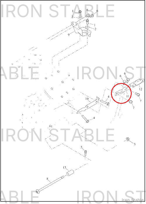 Harley-Davidson Bracket, Engn Mt, Front, Intermediat