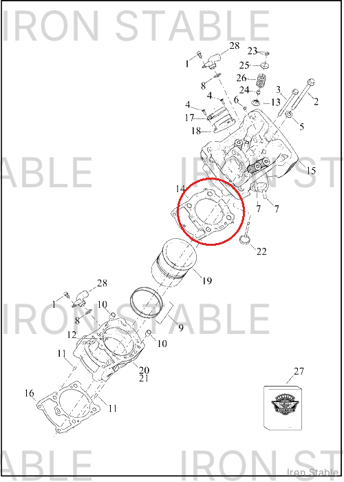Harley-Davidson Gasket, Cyl Hd, 85mm Bore