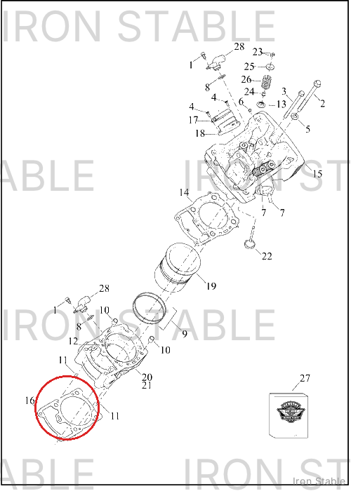 Harley-Davidson Gasket, Cylinder