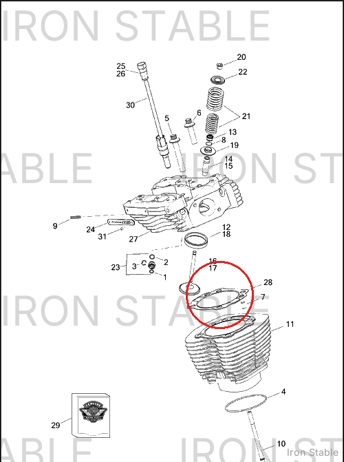 Harley-Davidson Gasket, Cyl Hd, X