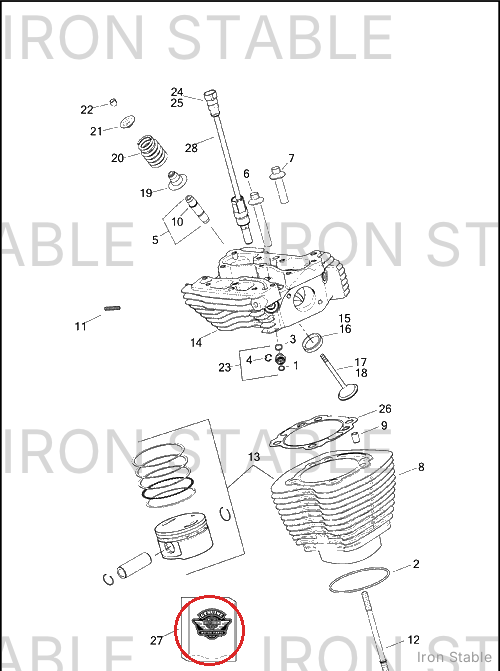 Harley-Davidson Kit-Gasket, Upper End, Pc