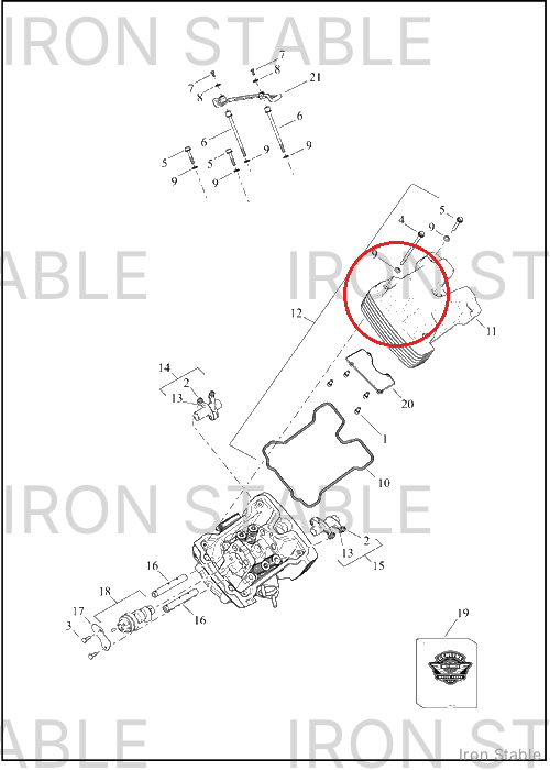 Harley-Davidson Cyl Hd Cover Service Kit, Hog B
