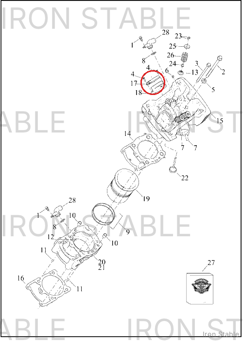 Harley-Davidson Cyl Head, Clamp, Intk Manf Adpt