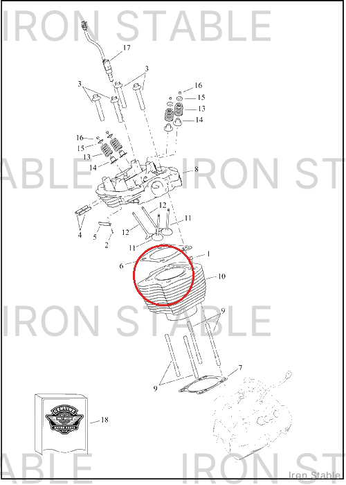 Harley-Davidson Gasket, Cyl Hd, 4.075