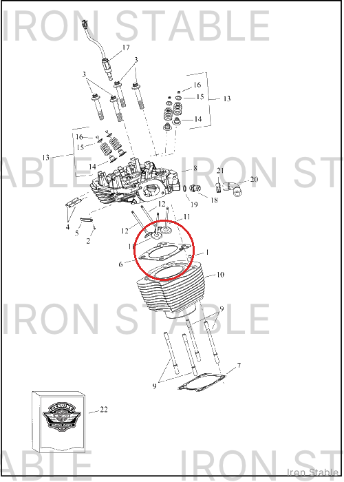 Harley-Davidson Gasket, Cyl Hd, 4.310 Bore, Pc