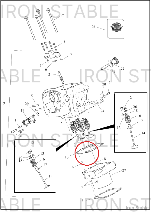 Harley-Davidson Gasket, Cyl Hd, 97mm