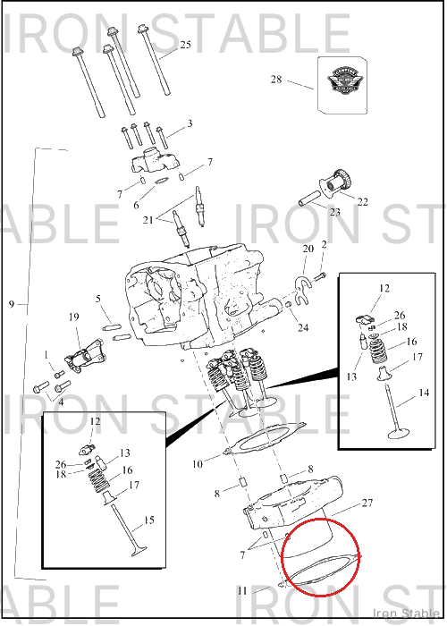 Harley-Davidson Gasket, Cyl Hd, Base
