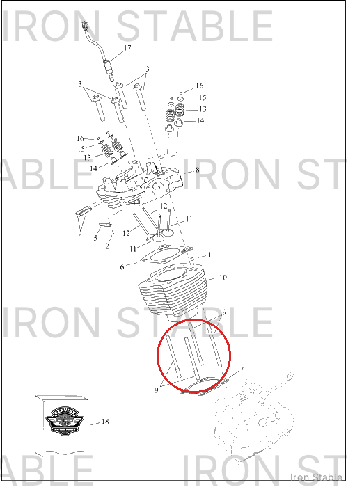 Harley-Davidson Cyl Head, Assembly, Fr, Water, Blk Gra