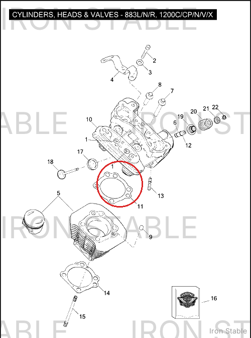 Harley-Davidson Gasket, Cyl Hd, X