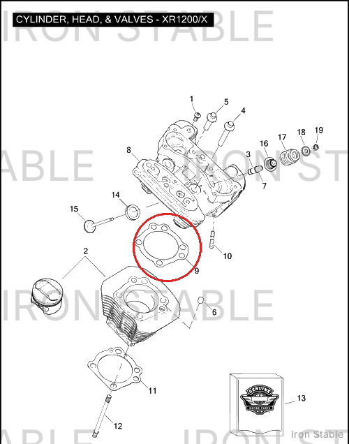 Harley-Davidson Gasket, Cyl Hd