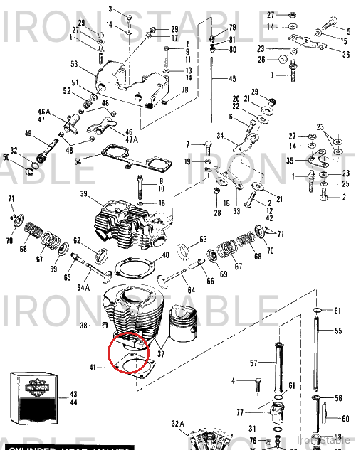 Harley-Davidson Gasket, Cyl Hd, X