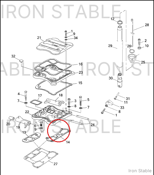 Harley-Davidson Gasket, Rocker Box