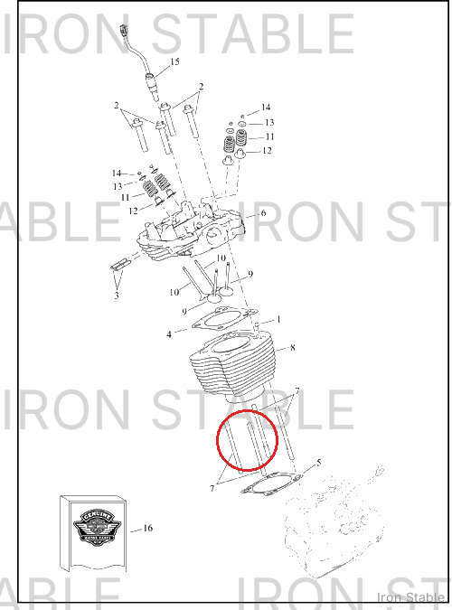Harley-Davidson Stud, Cyl, X
