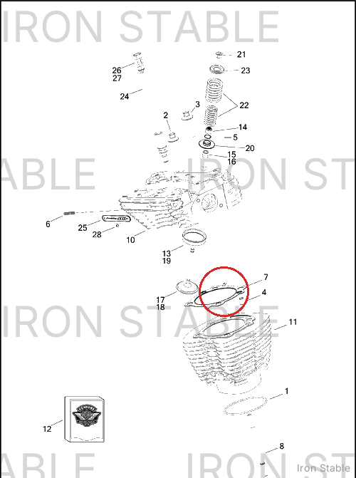 Harley-Davidson Gasket, Cyl Hd, X