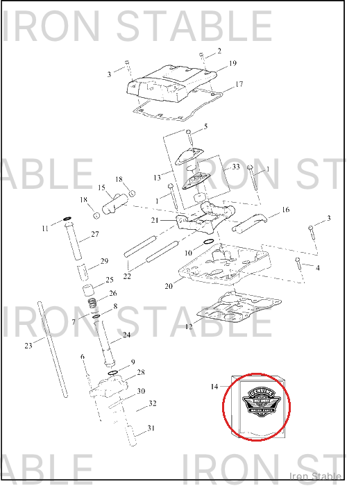 Harley-Davidson Kit-Gasket, Cam Serv, 1450/1550/