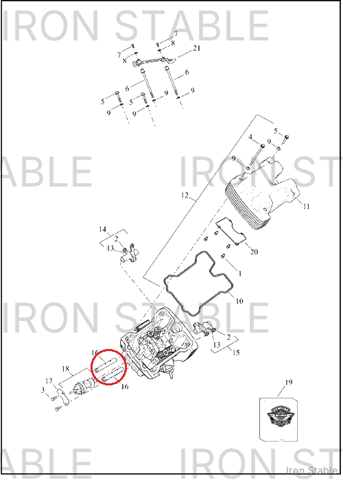 Harley-Davidson Shaft, Rocker