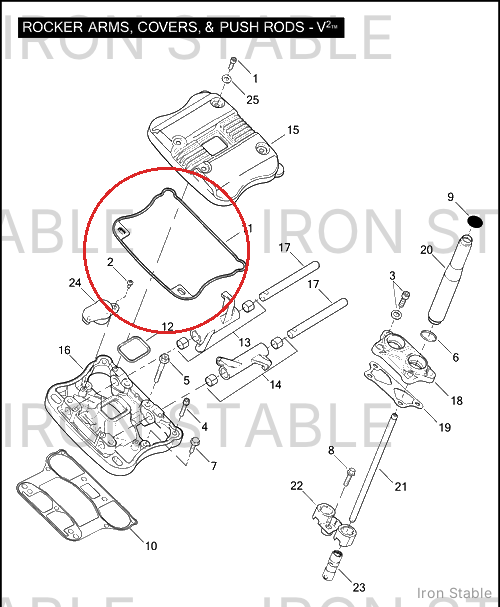 Harley-Davidson Gasket, Rocker Cover