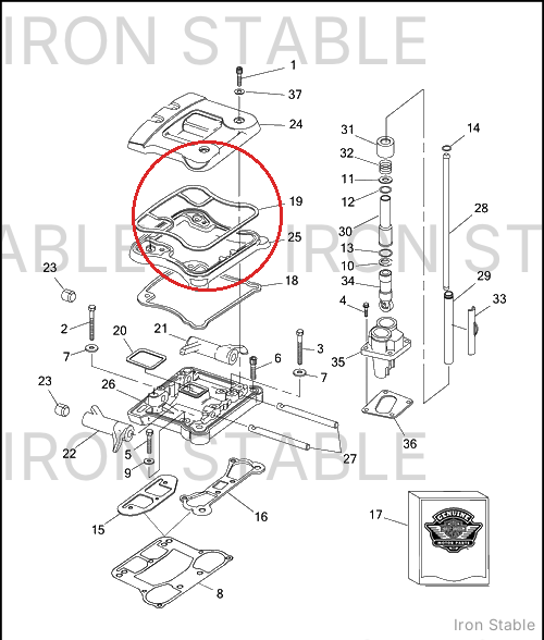 Harley-Davidson Gasket, Spacer-To-Top Rckr Cover