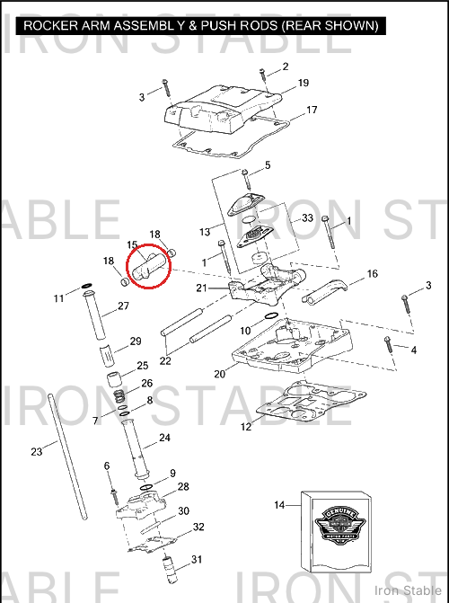 Harley-Davidson Rocker Arm, Machine, Ft Intk, Rr