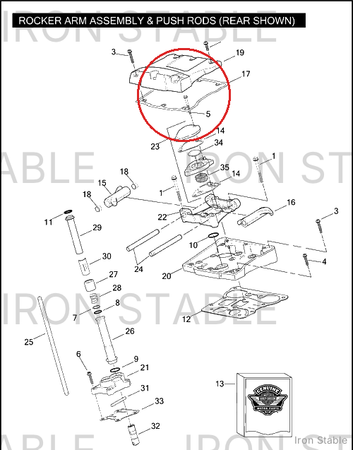Harley-Davidson Gasket, Rocker Cover