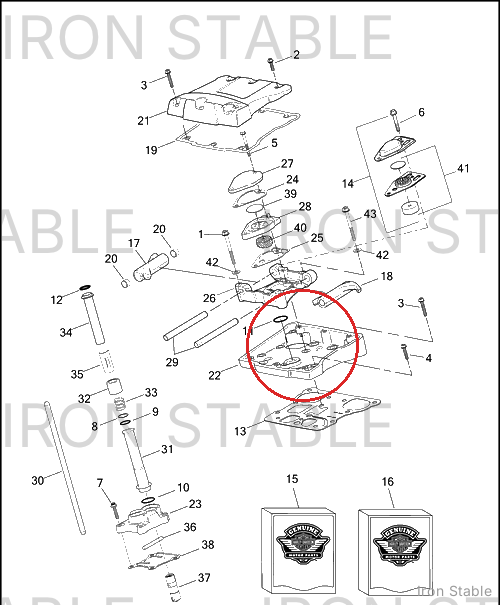 Harley-Davidson Rckr-Housing, Lower/Chrome